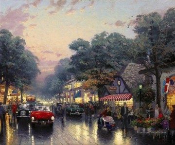 Paysage œuvres - Carmel Dolores Street And The Tuck Box Tea Room TK cityscape